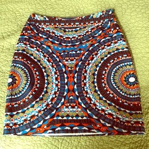 Anthropologie Tabitha geometric tribal skirt